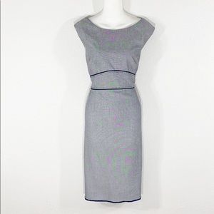 Antonio Melani gray waist stitch sheath dress